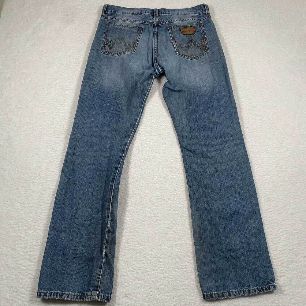 Wrangler Retro Jeans Mens 30x32 (Real‎ 32x31) Slim Straight Denim Work Pants